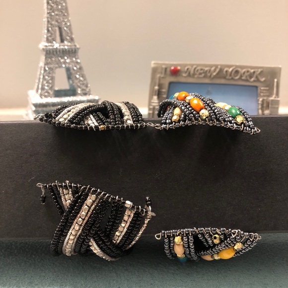 Bundle of 2 - Cuff-style Beaded Bracelets - Picture 5 of 7